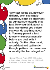 Norman Vincent Peale 'positive thinking' quote
