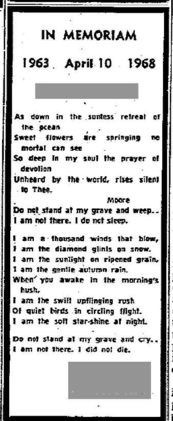 evidence of do not stand poem 1968