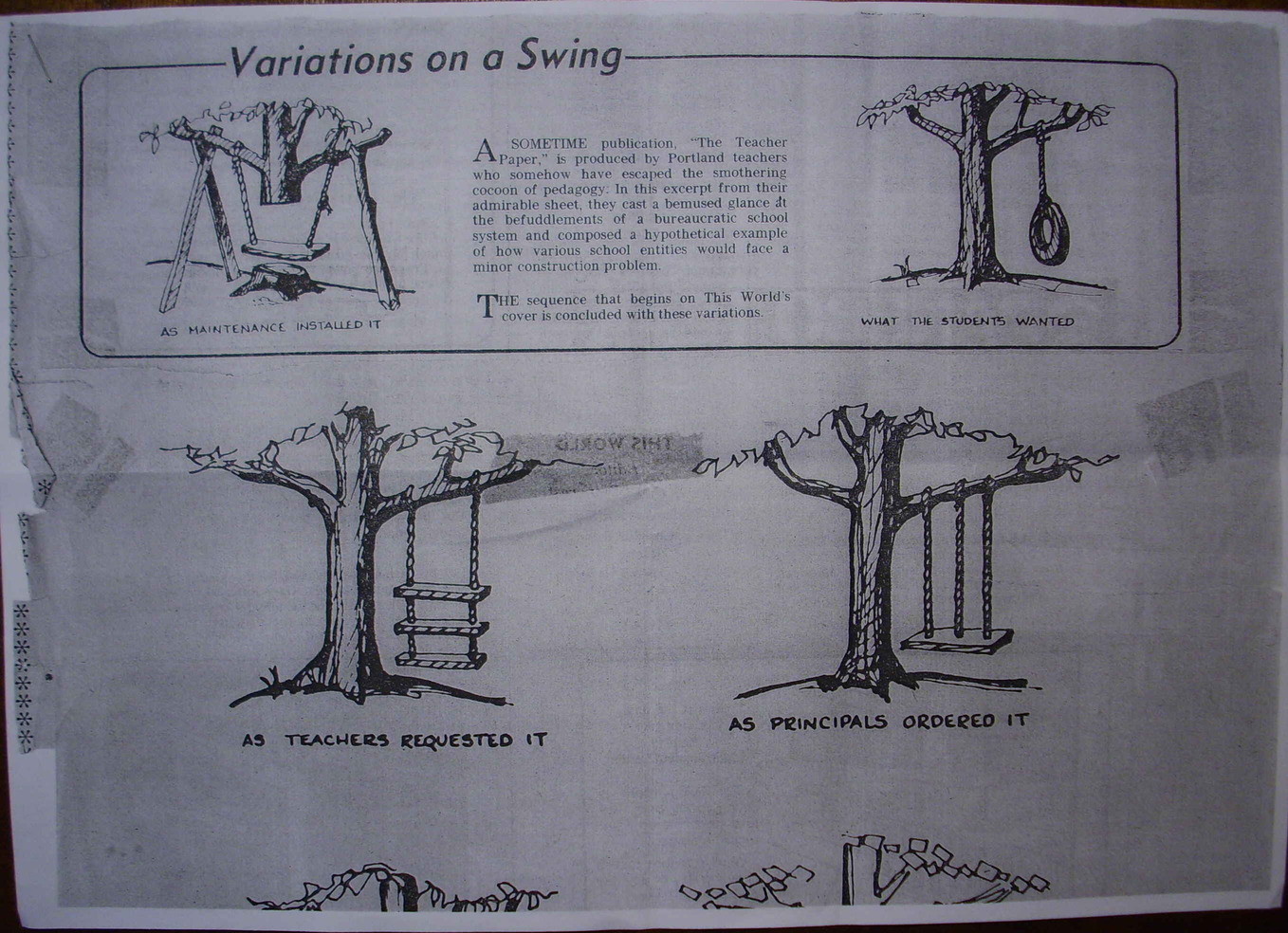 tree swing cartoons san francisco examiner