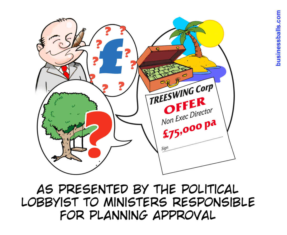 treeswing - political lobbyist offer to planners